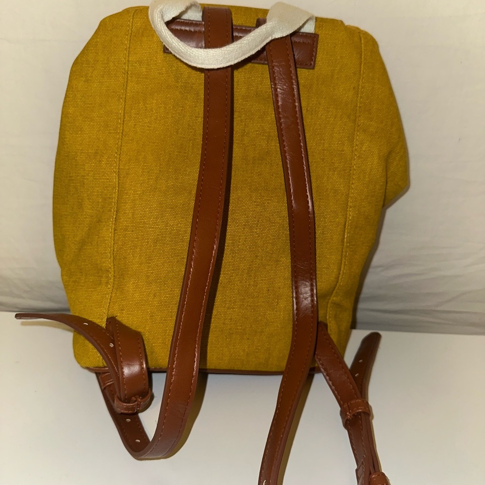 Yellow Canvas Backpack - Picture 4 of 5